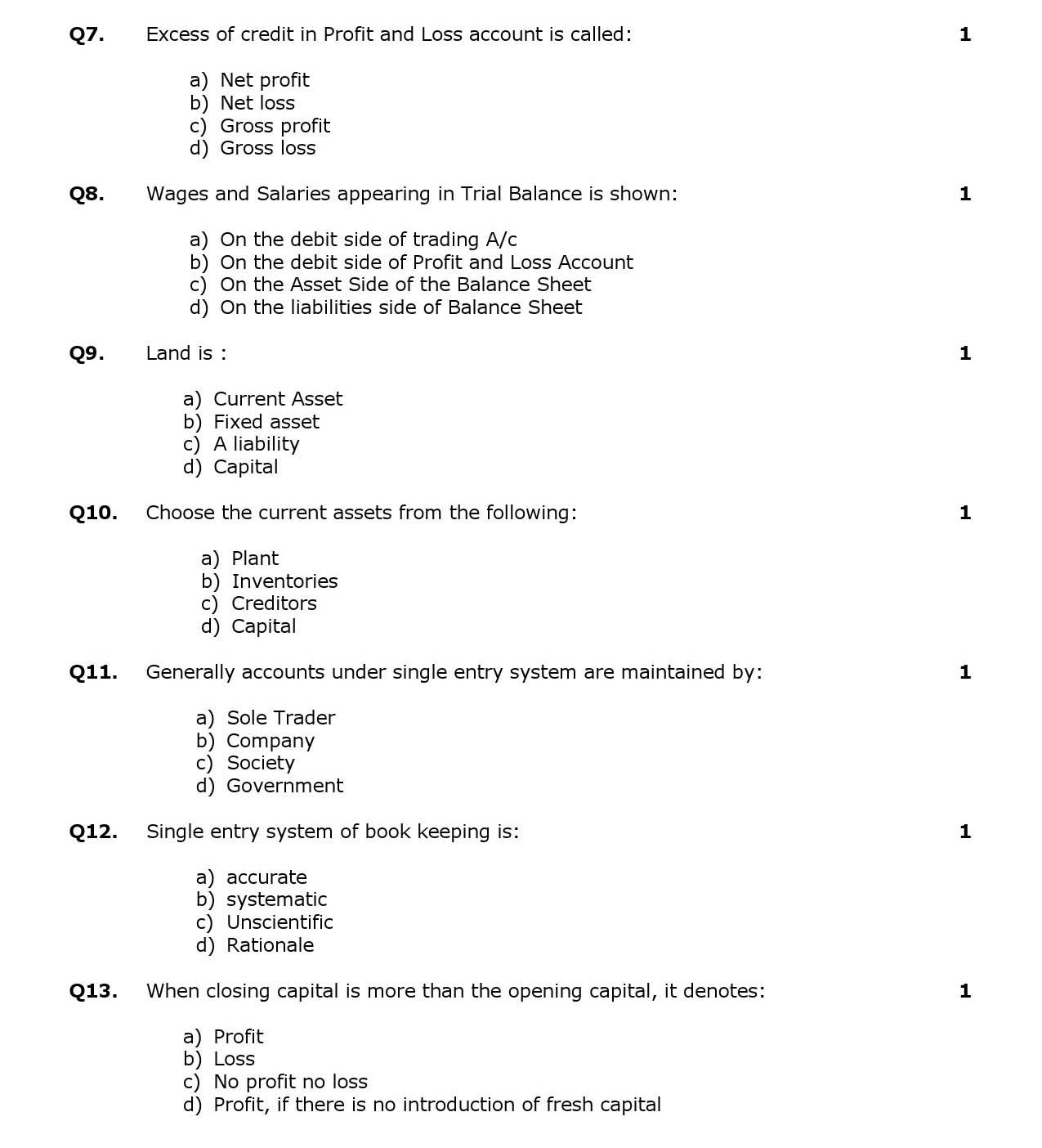 Elements Of Book Keeping And Accountancy CBSE Class X Sample Question Paper 2015 16 - Image 2