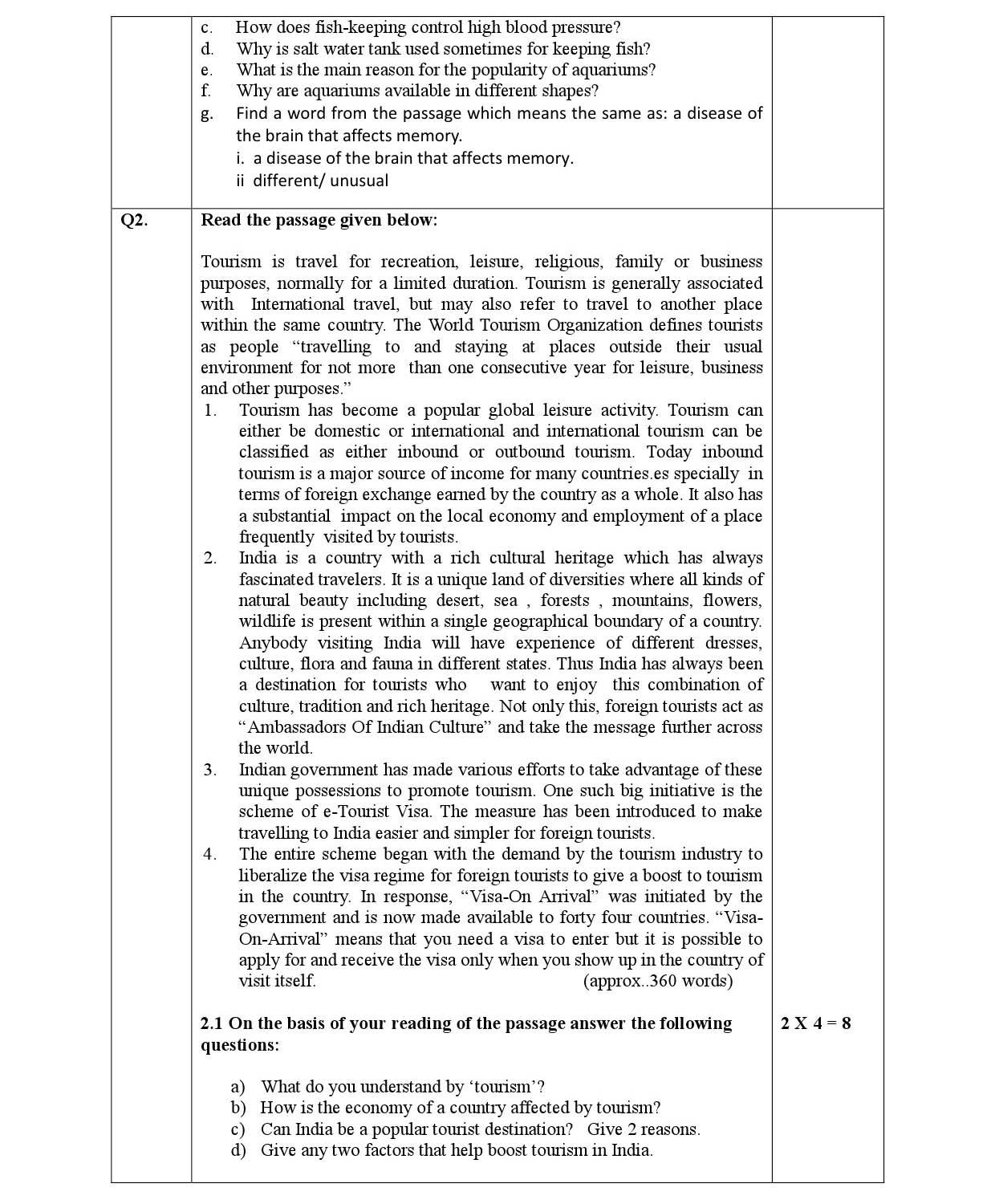 English Language and Literature CBSE Class X Sample Question Paper 2015 16 - Image 2
