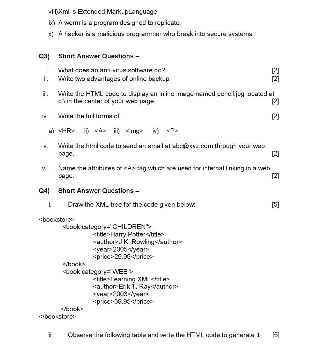 Foundation of Information Technology CBSE Class X Sample Question Paper 2015 16 - Image 2