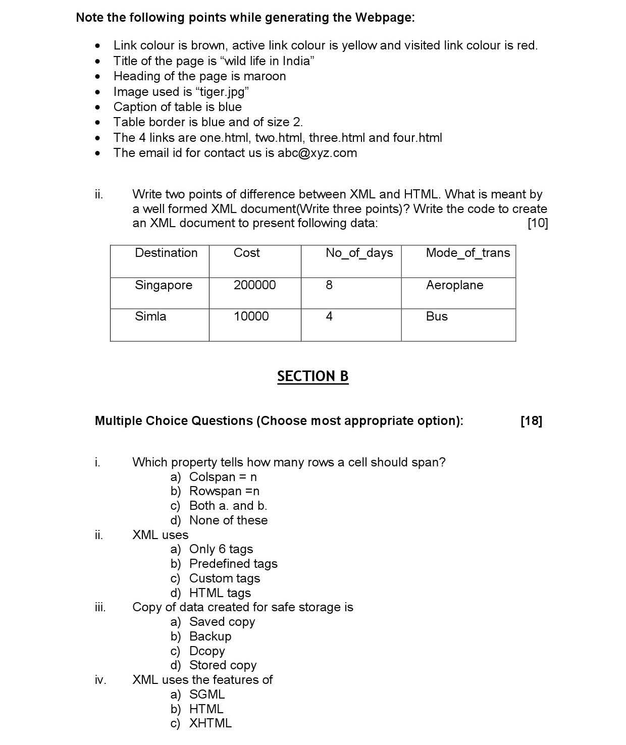Foundation of Information Technology CBSE Class X Sample Question Paper 2015 16 - Image 4