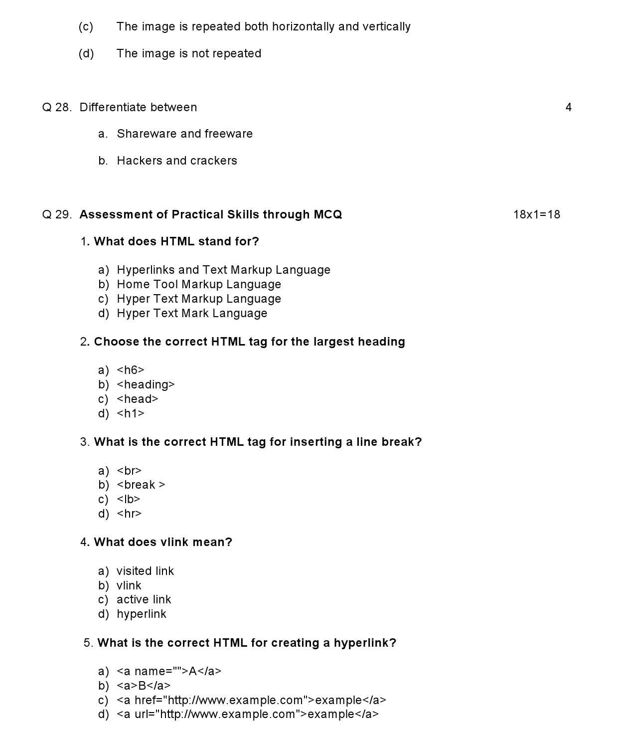 ICT CBSE Class X Sample Question Paper 2015 16 - Image 4
