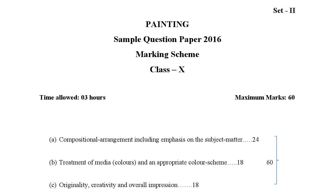 Painting CBSE Class X Sample Question Paper 2015 16 - Image 2