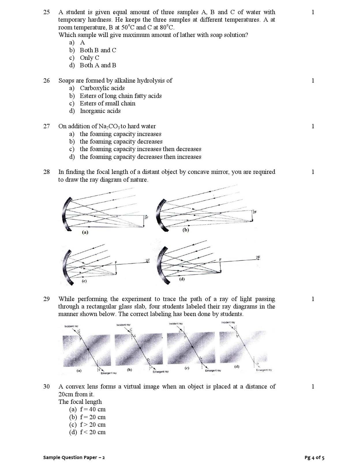 Science CBSE Class X Sample Question Paper 2015 16 - Image 4