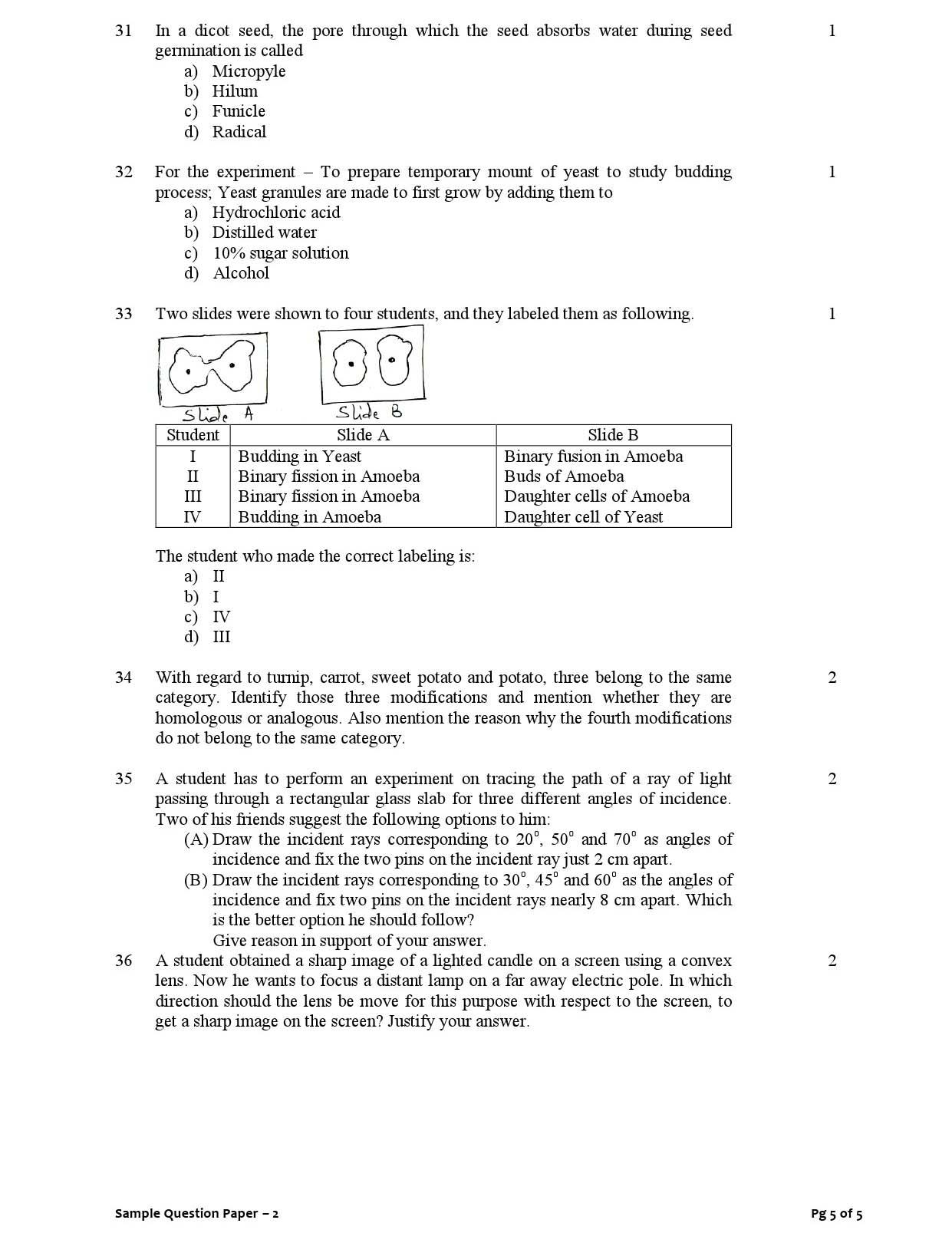 Science CBSE Class X Sample Question Paper 2015 16 - Image 5
