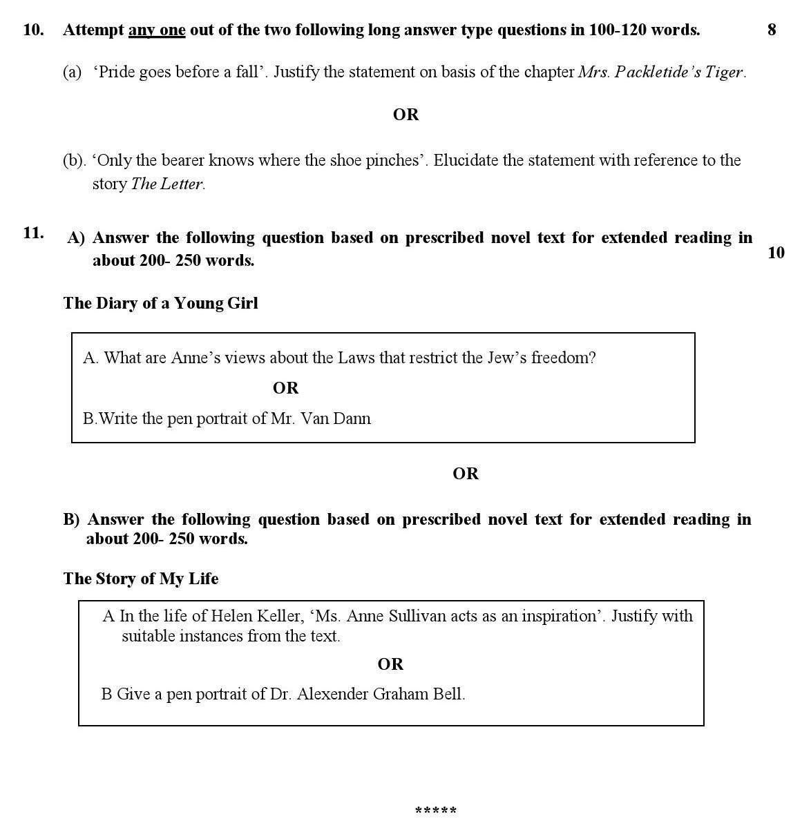 English Communicative CBSE Class X Sample Question Paper 2018 19 - Image 6