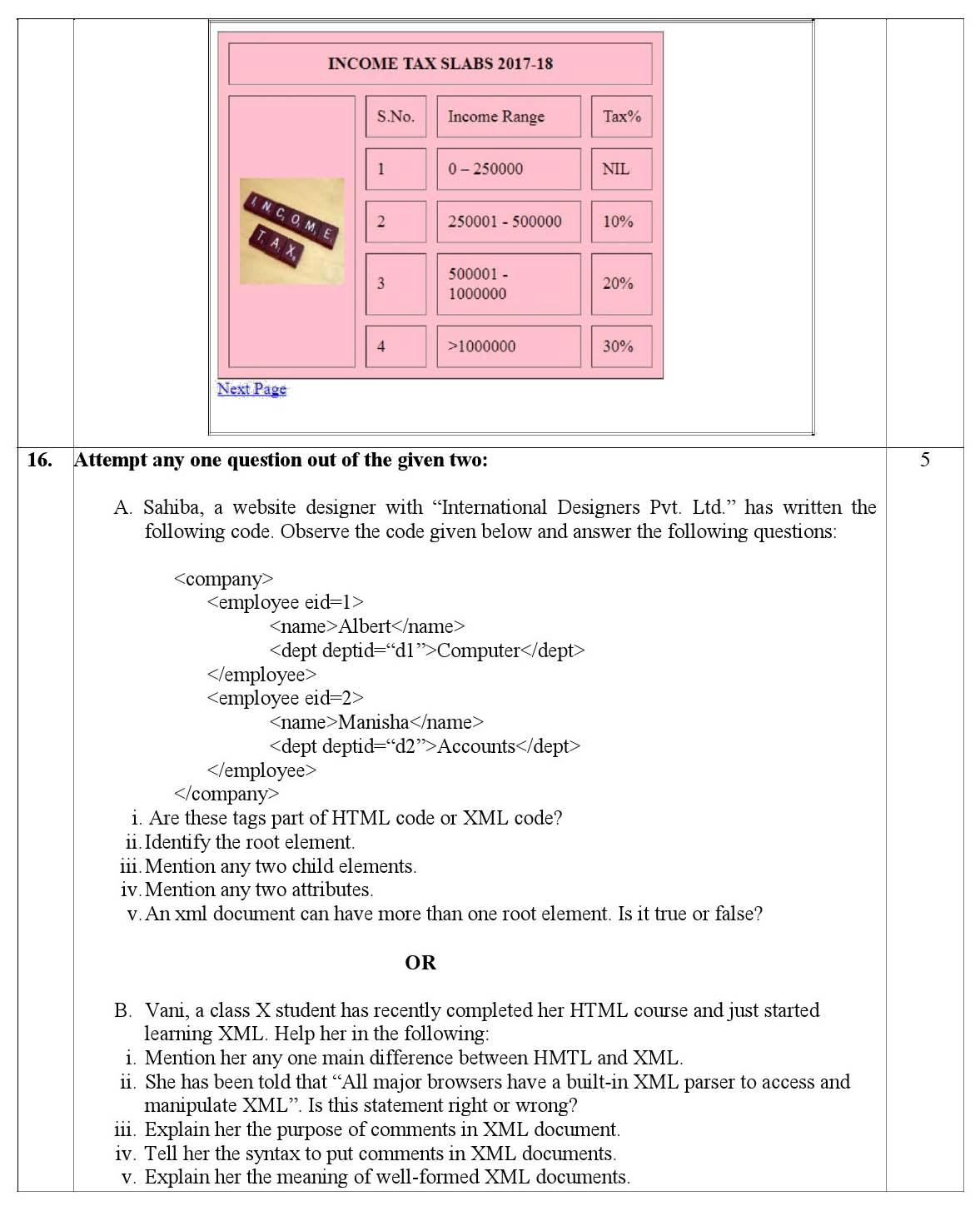 Foundation of Information Technology CBSE Class X Sample Question Paper 2018 19 - Image 3