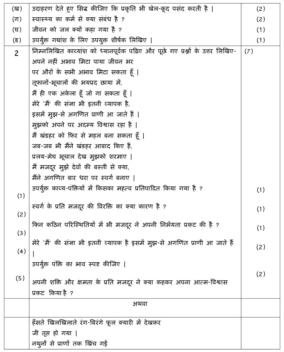 Hindi A CBSE Class X Sample Question Paper 2018-19 - Image 2