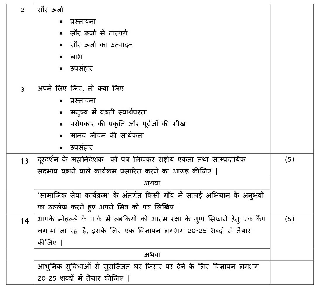 Hindi A CBSE Class X Sample Question Paper 2018-19 - Image 7