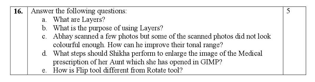 Information and Communication Technology CBSE Class X Sample Question Paper 2018 19 - Image 4