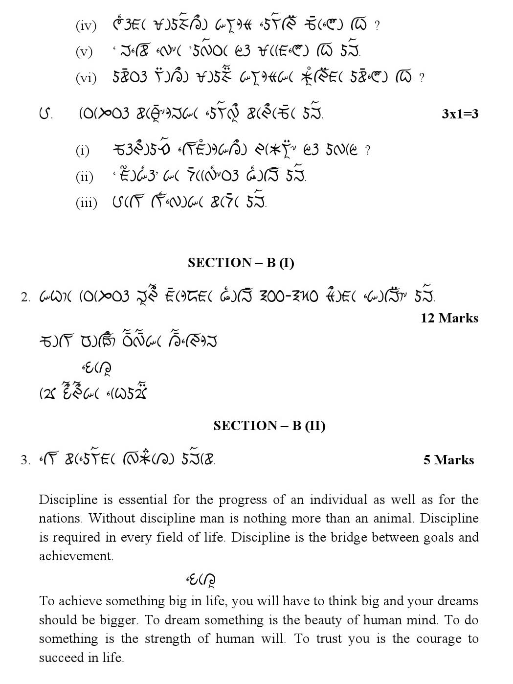 Lepcha CBSE Class X Sample Question Paper 2018-19 - Image 3