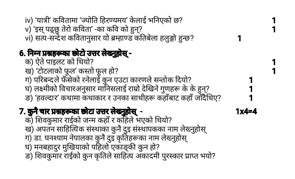 Nepali CBSE Class X Sample Question Paper 2018-19 - Image 4