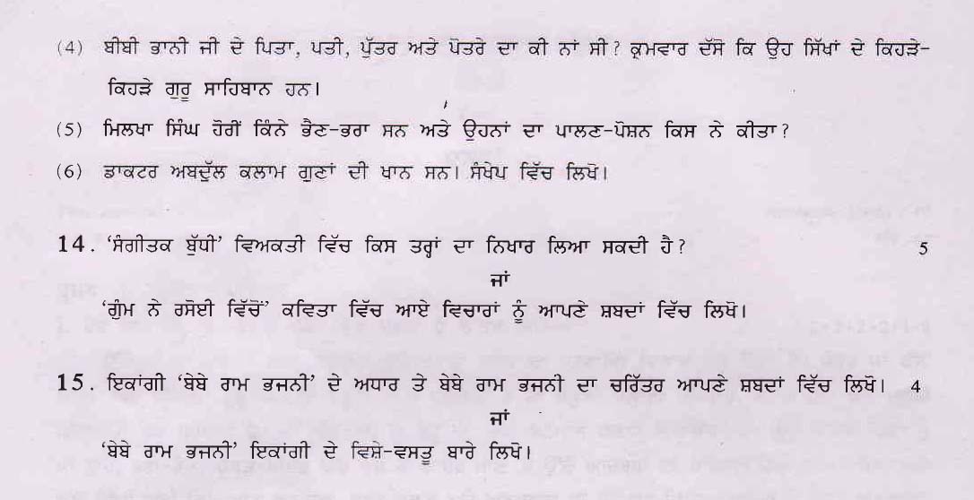 Punjabi CBSE Class X Sample Question Paper 2018-19 - Image 5