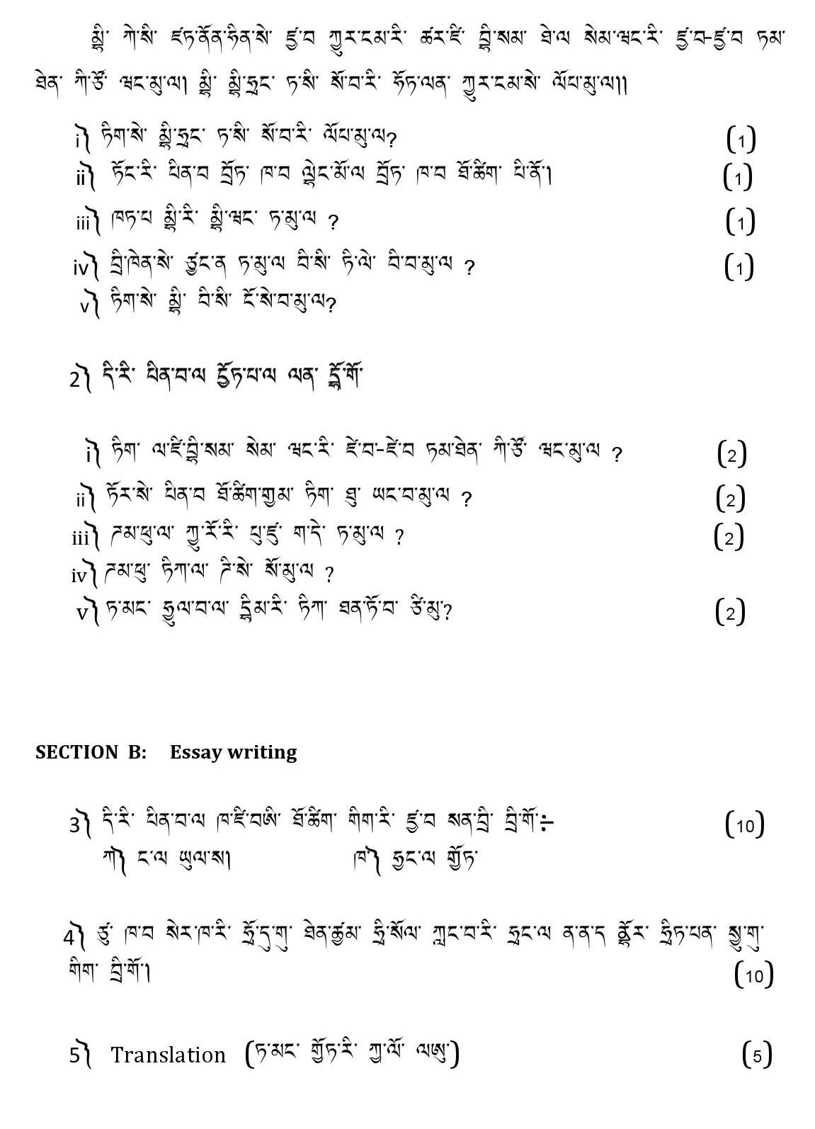 Tamang CBSE Class X Sample Question Paper 2019 20 - Image 2