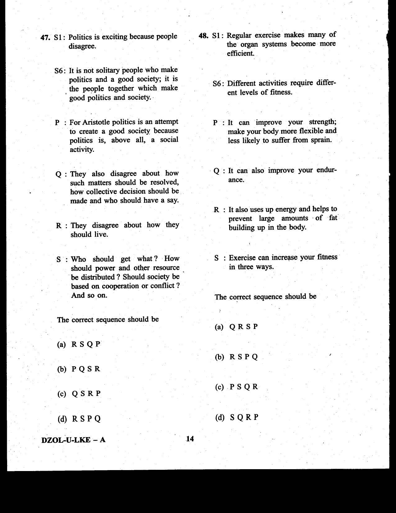 CDS II Examination 2020 English Question Paper - Image 14