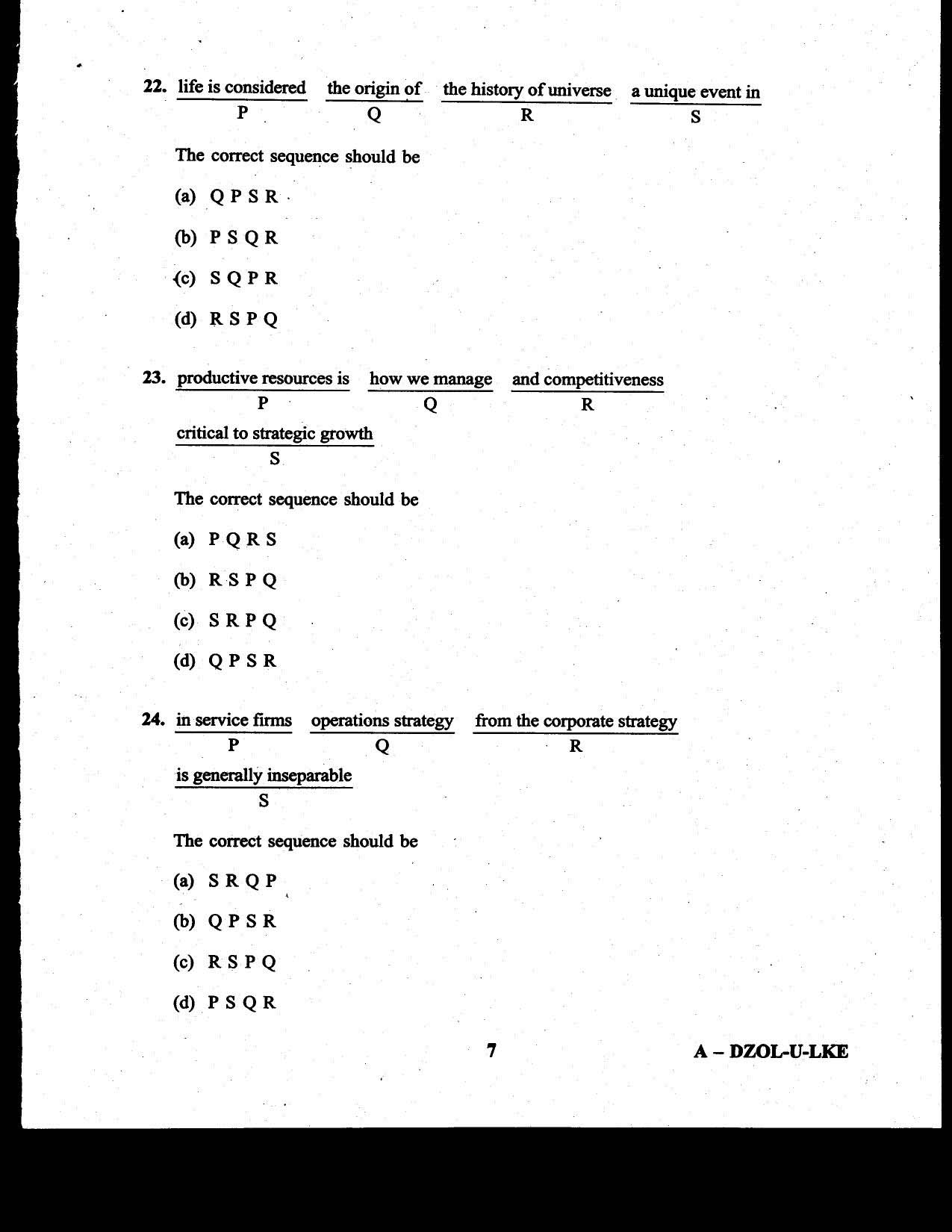 CDS II Examination 2020 English Question Paper - Image 7