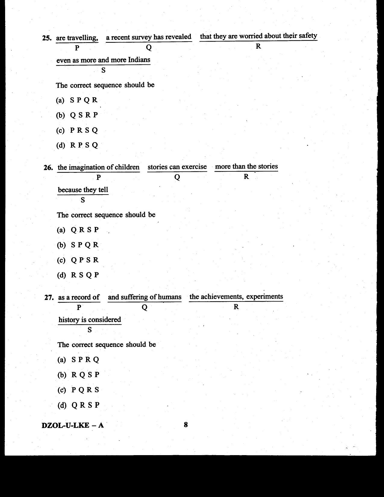 CDS II Examination 2020 English Question Paper - Image 8