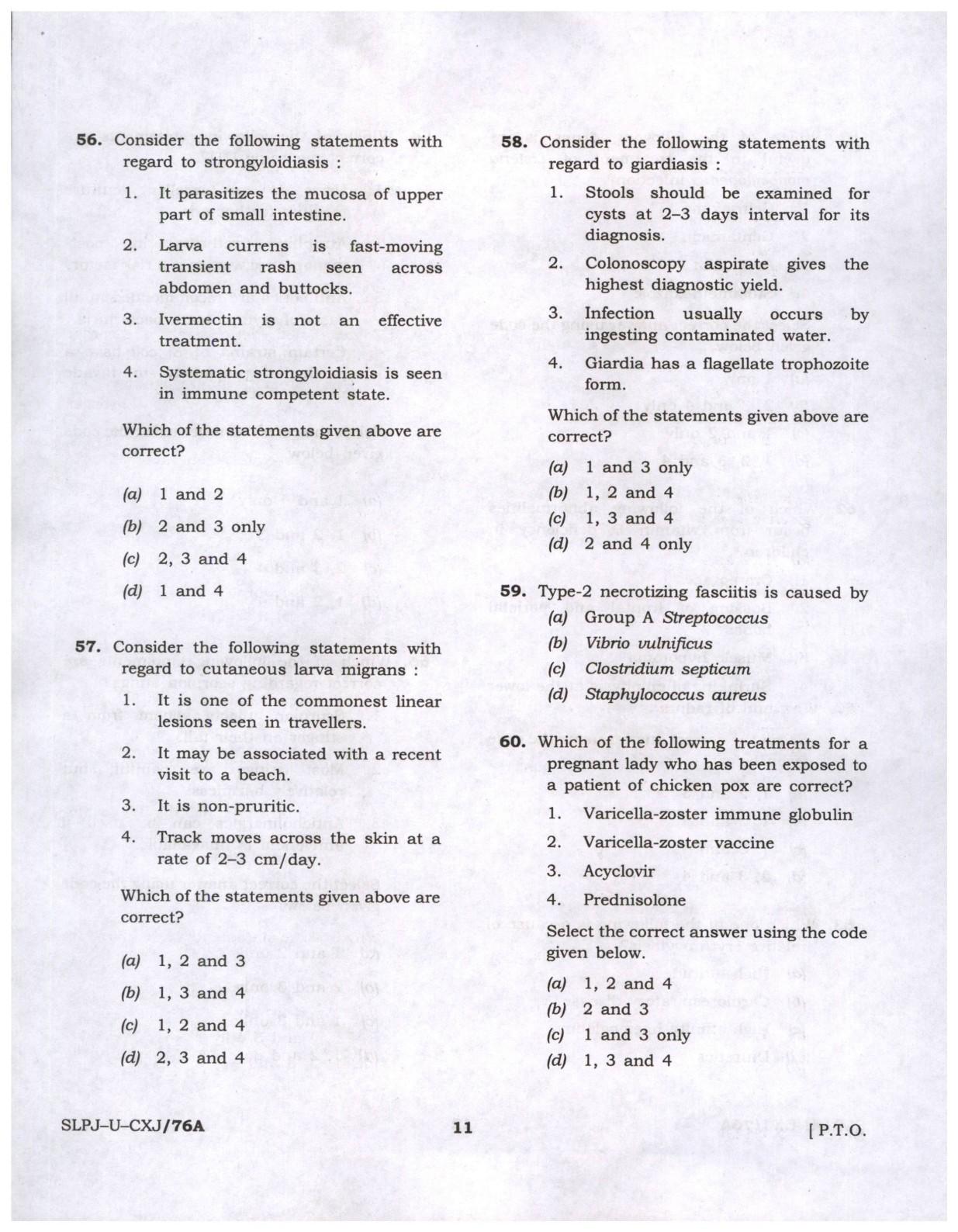 CMS Examination 2023 Paper I Question Paper - Image 11