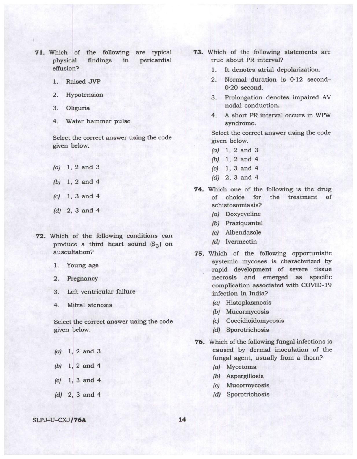 CMS Examination 2023 Paper I Question Paper - Image 14