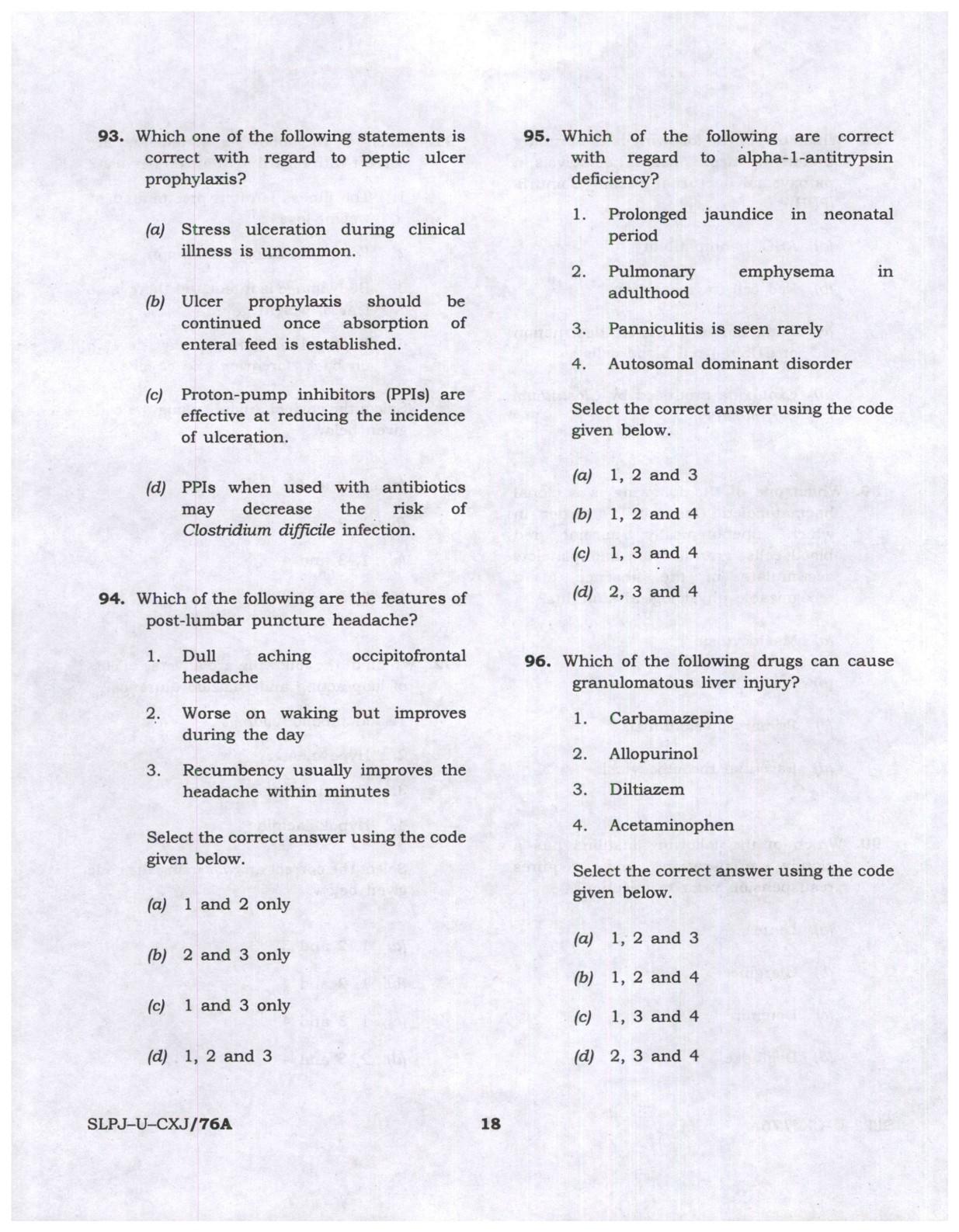 CMS Examination 2023 Paper I Question Paper - Image 18
