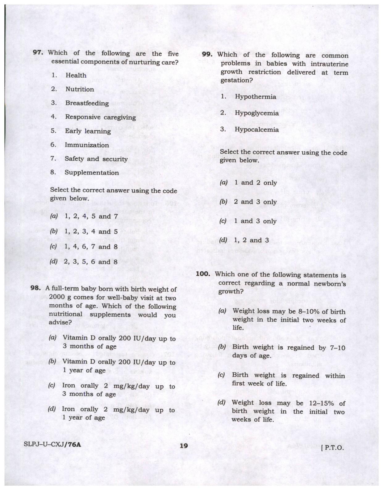CMS Examination 2023 Paper I Question Paper - Image 19