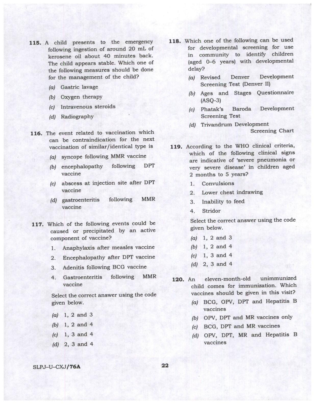 CMS Examination 2023 Paper I Question Paper - Image 22