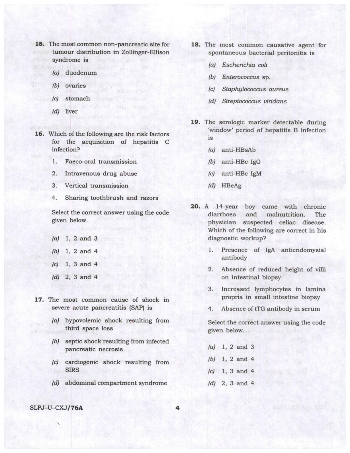 CMS Examination 2023 Paper I Question Paper - Image 4
