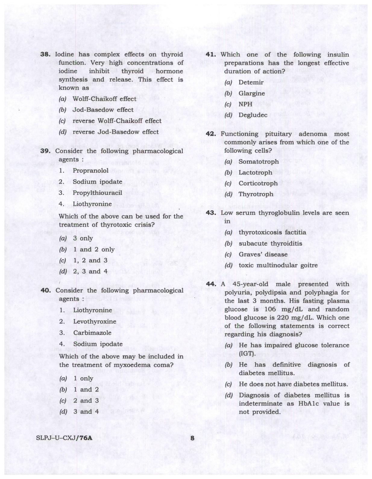 CMS Examination 2023 Paper I Question Paper - Image 8