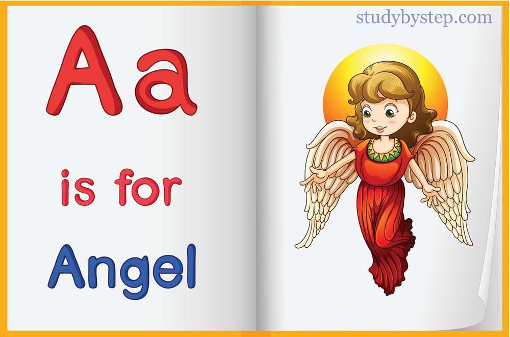 A is for Angel - Learn the Alphabet Capital A and Small a with Picture