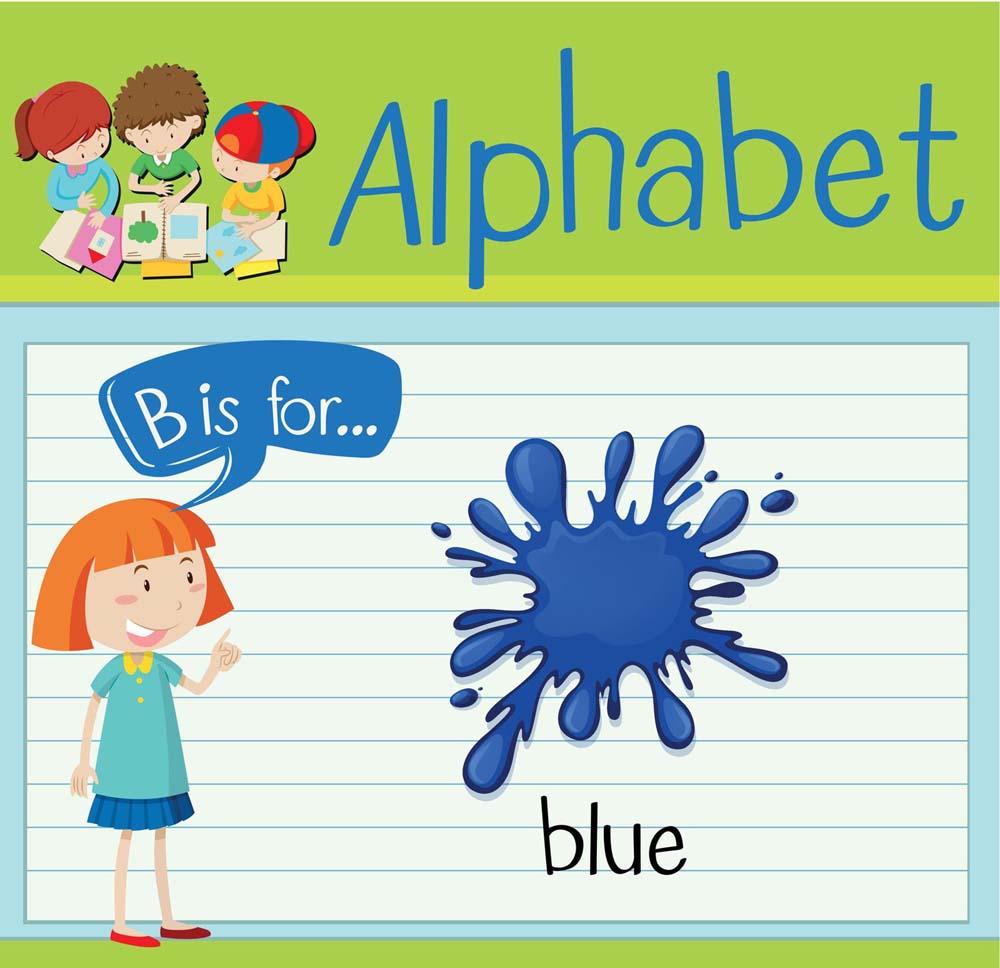 B is for blue - Learn the Alphabet B with Picture
